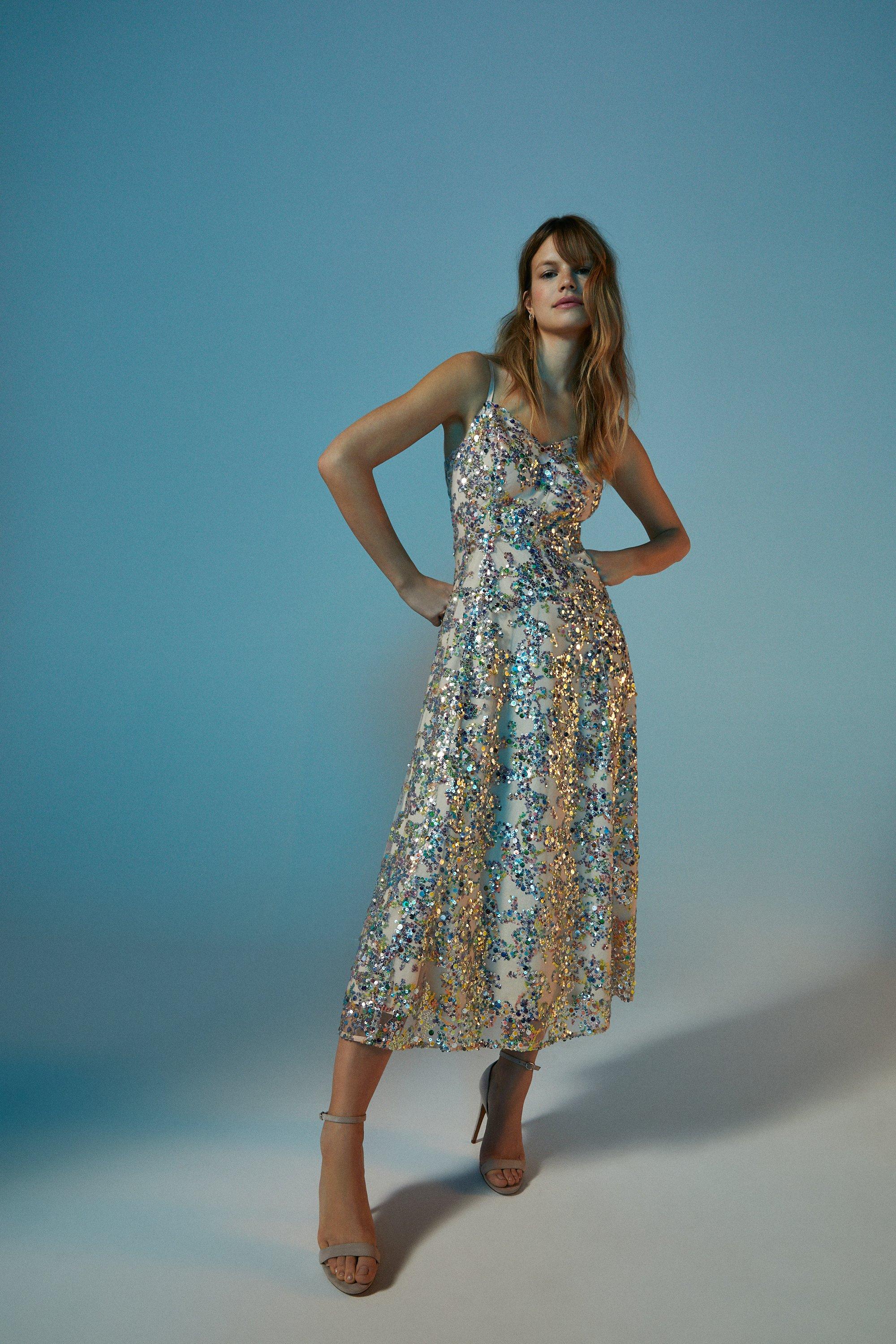 Coast gisella ombre sequin dress online